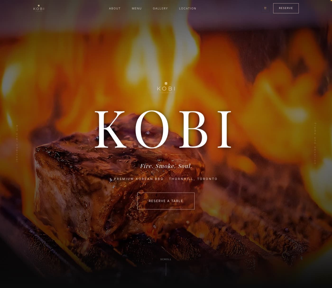 KOBI Korean BBQ website